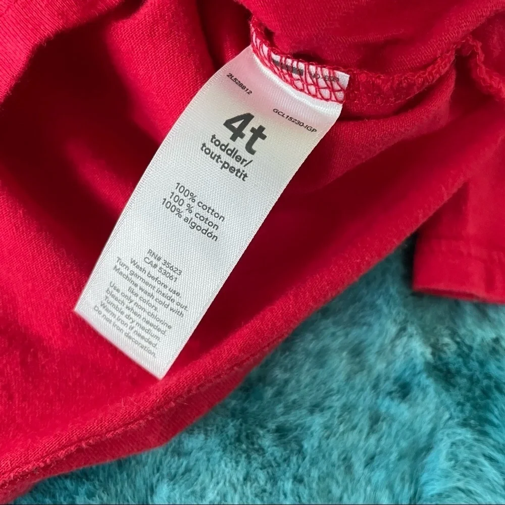 Carter’s Red Long Sleeve Graphic Tee Size 4T Toddler Girl